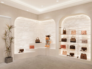 3D立体仿真直播间背景墙女包