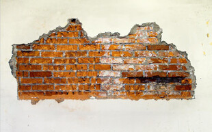 破损砖墙纹理特写