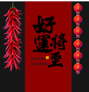 好运将至喜庆装饰图 条幅 挂蔓