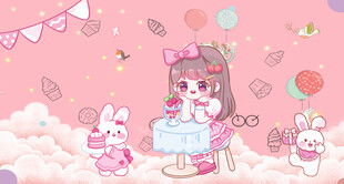 卡通儿童房背景墙