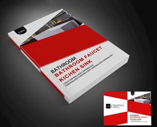 红色调浴室画册封面