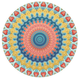 多彩圆形曼陀罗图案设计