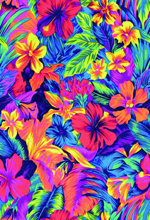 缤纷多彩花卉图案设计
