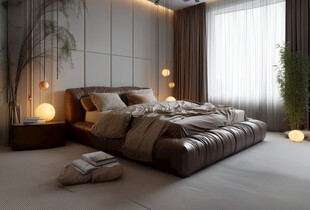 现代简约风温馨卧室一角