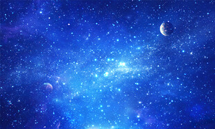 蓝色星空软膜天花灯箱