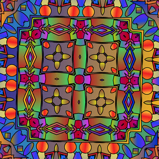 多彩几何图案装饰艺术风格