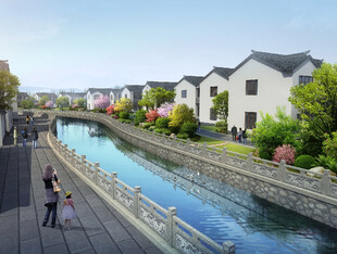 乡村河道效果图