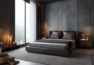 现代简约风卧室温馨场景