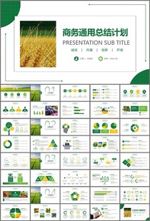 绿色农业产业总结计划ppt模板