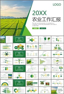 绿色农业产业总结计划ppt模板