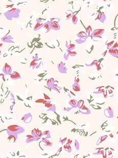 粉色小碎花数码印花