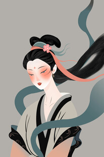 古风飘逸的古典女子形象