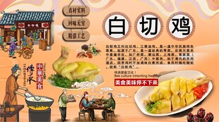 白切鸡背景墙