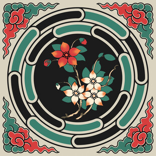 蔚县灵岩寺天花彩绘系列