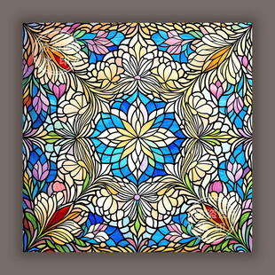 蒂凡尼教堂染色玻璃万花筒图案