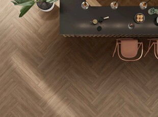 客餐厅木纹效果图