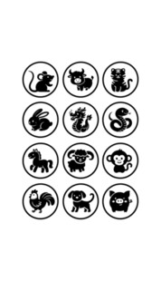 十二生肖圆形图案设计