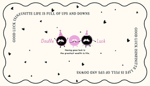 可爱卡通双脸图案设计