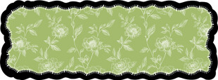 绿色花边装饰图案