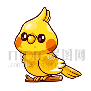可爱卡通鹦鹉小鸟