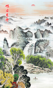 竖幅山水画