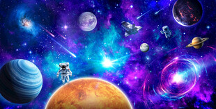 太空探索宇宙星空宇航员星球背景