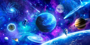 宇宙星球太空流星黑洞宇航员背景