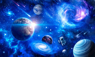 外太空星球宇宙旋涡银河星空背景