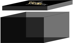 黑色立体包装盒展示