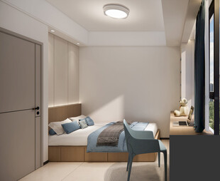 简约现代风温馨卧室空间