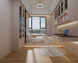 简约现代风法式书房设计