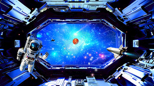 宇宙星空立体电视背景墙