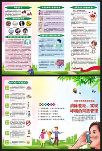 世界防治哮喘日三折页