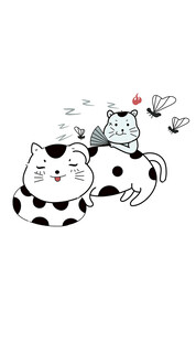 可爱猫咪卡通图案设计