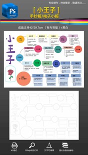 小王子路线图手抄报小报