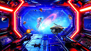 未来感十足的科幻太空舱通道