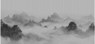 线条水墨中式山水