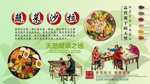 蔬菜沙拉背景墙