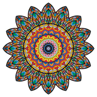 炫彩几何数码印花