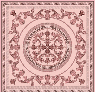 复古花纹方形图案设计