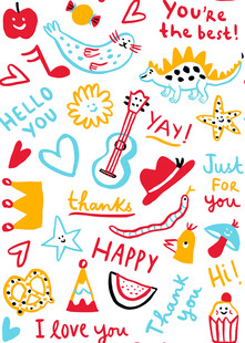 手绘快乐元素图案