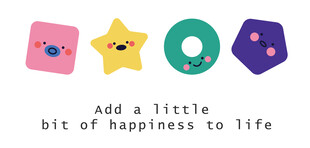 多彩卡通形状增添生活快乐