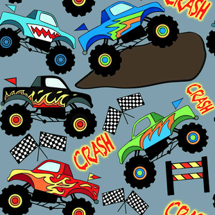 卡通 赛车  图案  背景