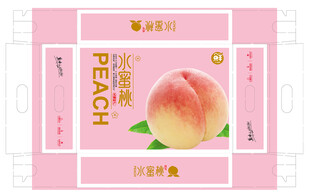 无锡水蜜桃包装平面展开图