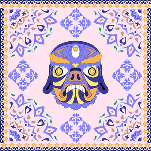 民族风神秘图案装饰画