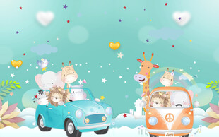 卡通儿童房背景