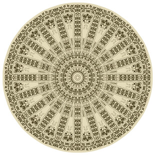 复古圆形花纹图案设计