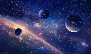 宇宙星球星空背景墙