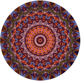 圆形棕色地毯图案