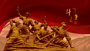 抗战群雕展现英雄气概